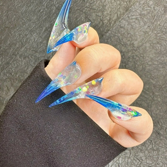 Crystal Long Claw Press-On Nails