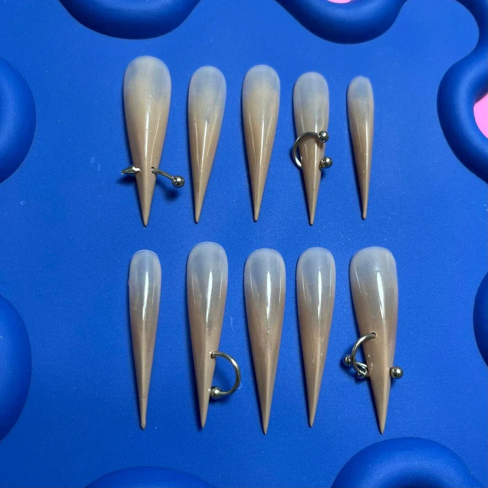 Chain & Spike Gothic Stiletto Press-On Nails