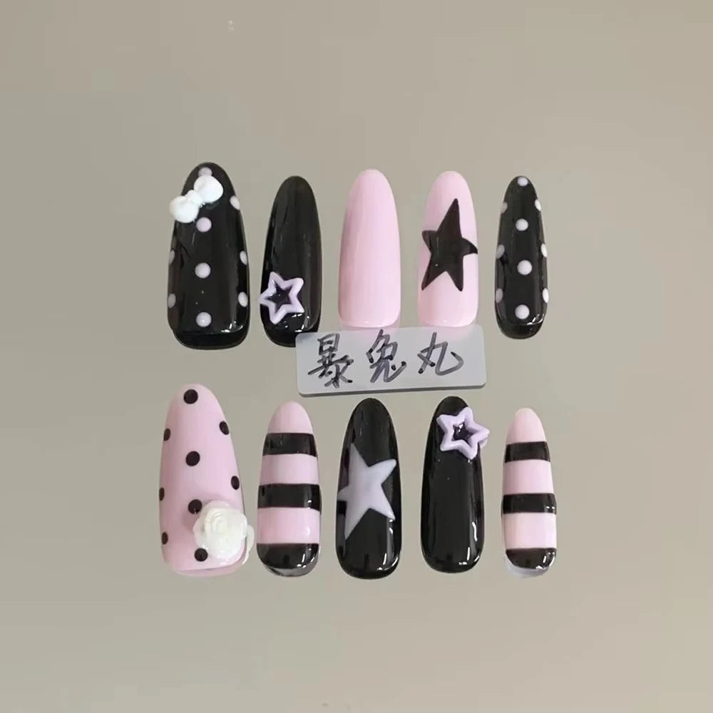 Y2K Music & Star Mixed Press-On Nails