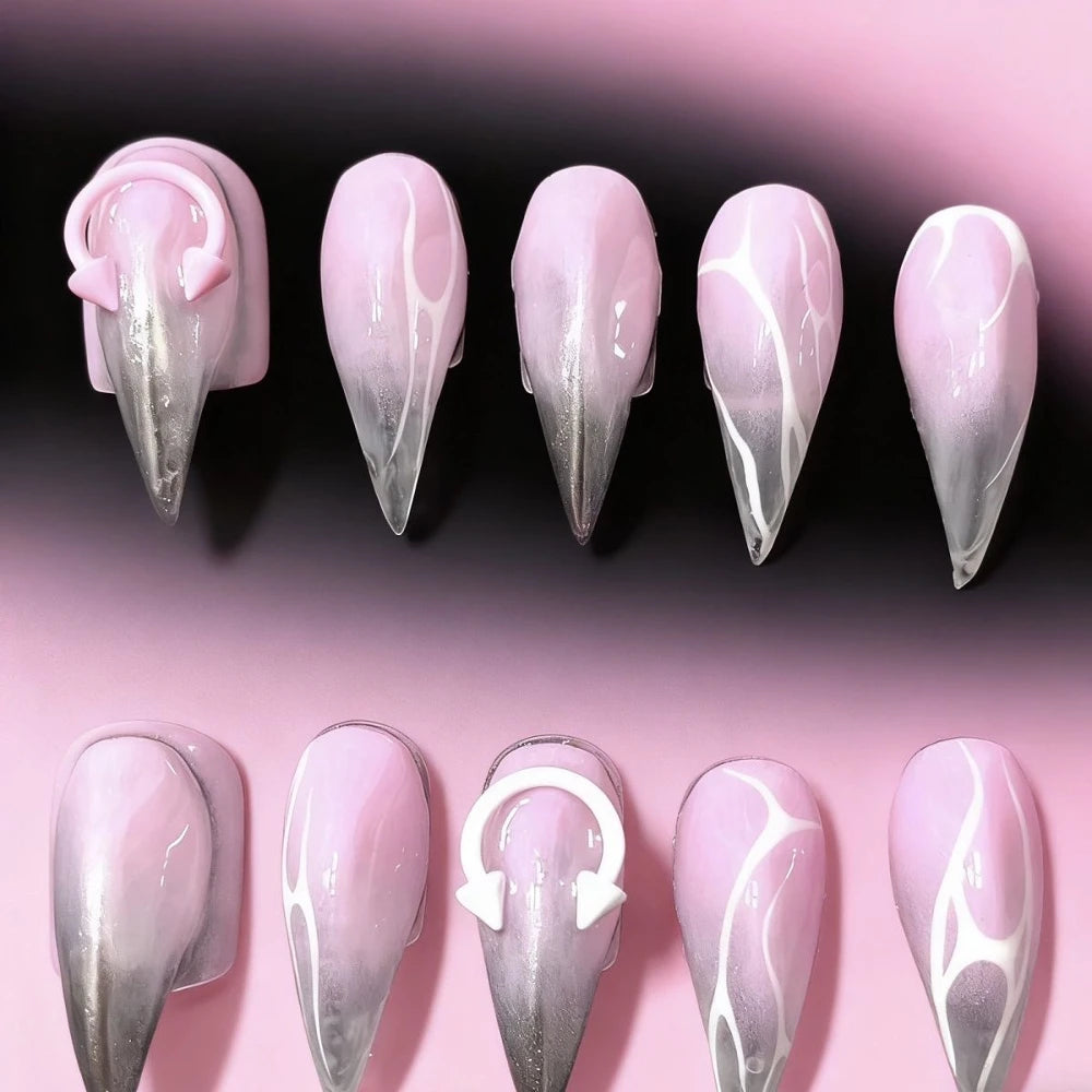 Punk Spike Long Stiletto Press-On Nails