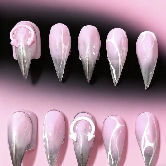 Punk Spike Long Stiletto Press-On Nails