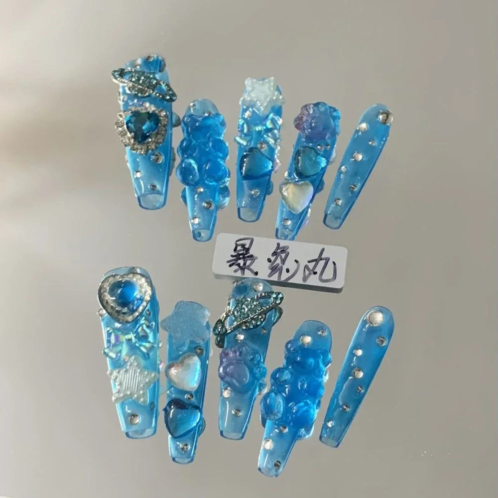 Y2K Music & Star Mixed Press-On Nails