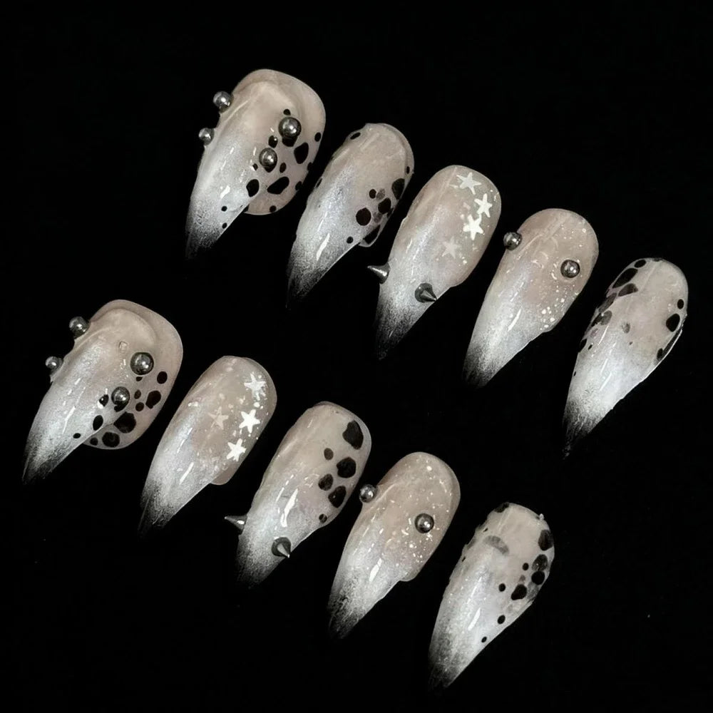 Chain & Spike Gothic Stiletto Press-On Nails