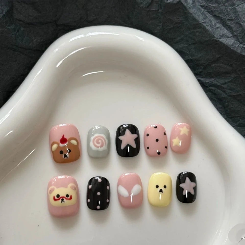 Kawaii Rilakkuma Bear Press-On Nails