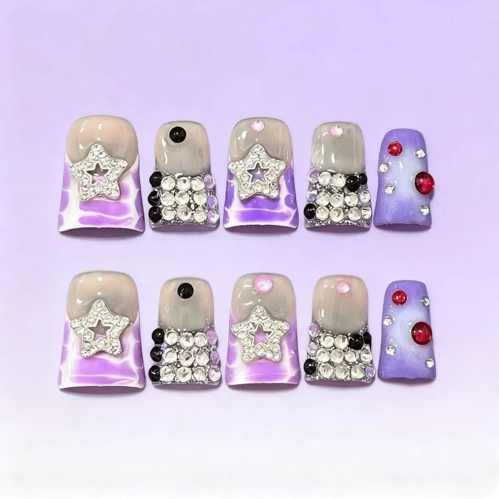 Gothic Cross & Skull Press-On Nails