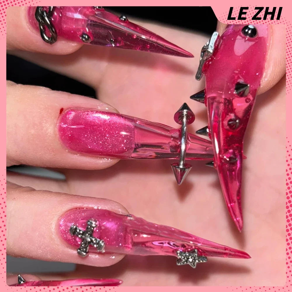 Bridal Rhinestone Stiletto Press-On Nails