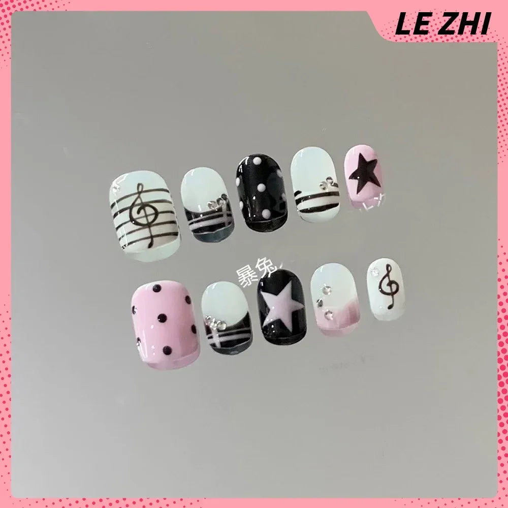Y2K Music & Star Mixed Press-On Nails