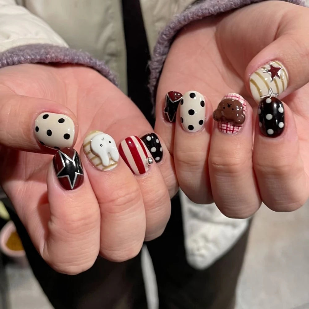 Kawaii Rilakkuma Bear Press-On Nails