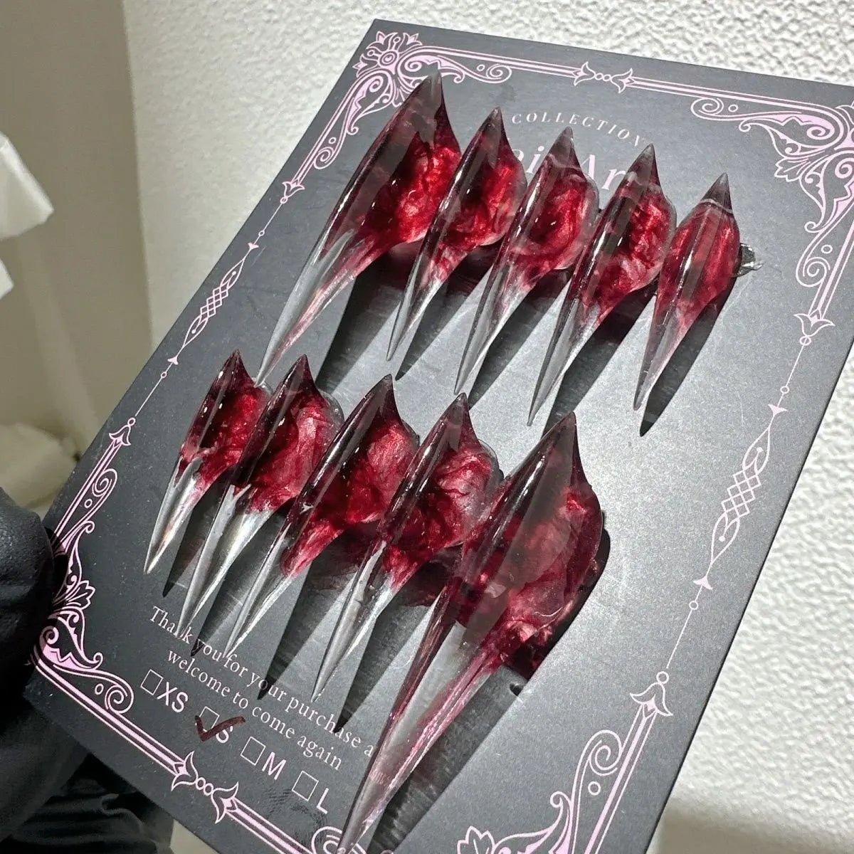 Crystal Long Claw Press-On Nails