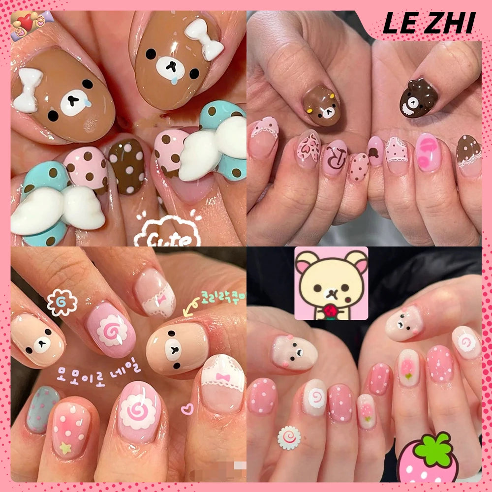 Kawaii Rilakkuma Bear Press-On Nails