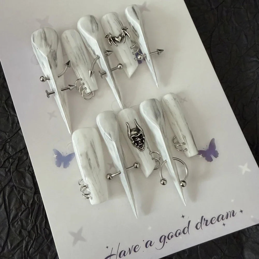 Mixed Y2K Square Press-On Nails — Variety Pack