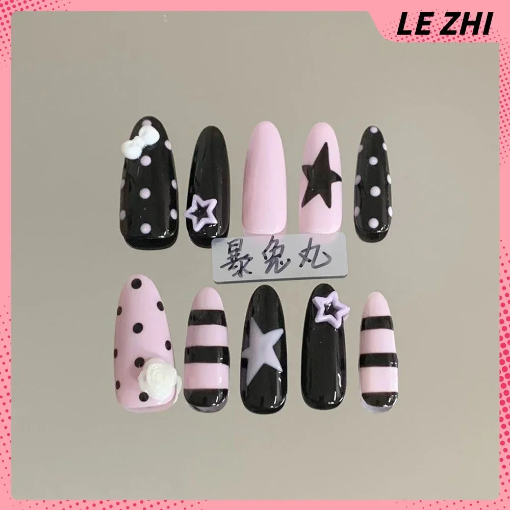 Y2K Music & Star Mixed Press-On Nails