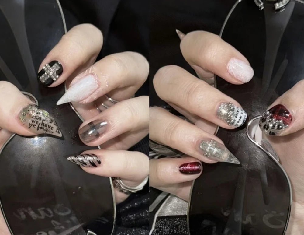 Punk Spike Long Stiletto Press-On Nails