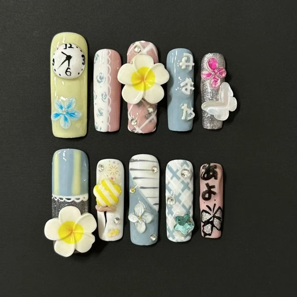 Gothic Cross & Skull Press-On Nails