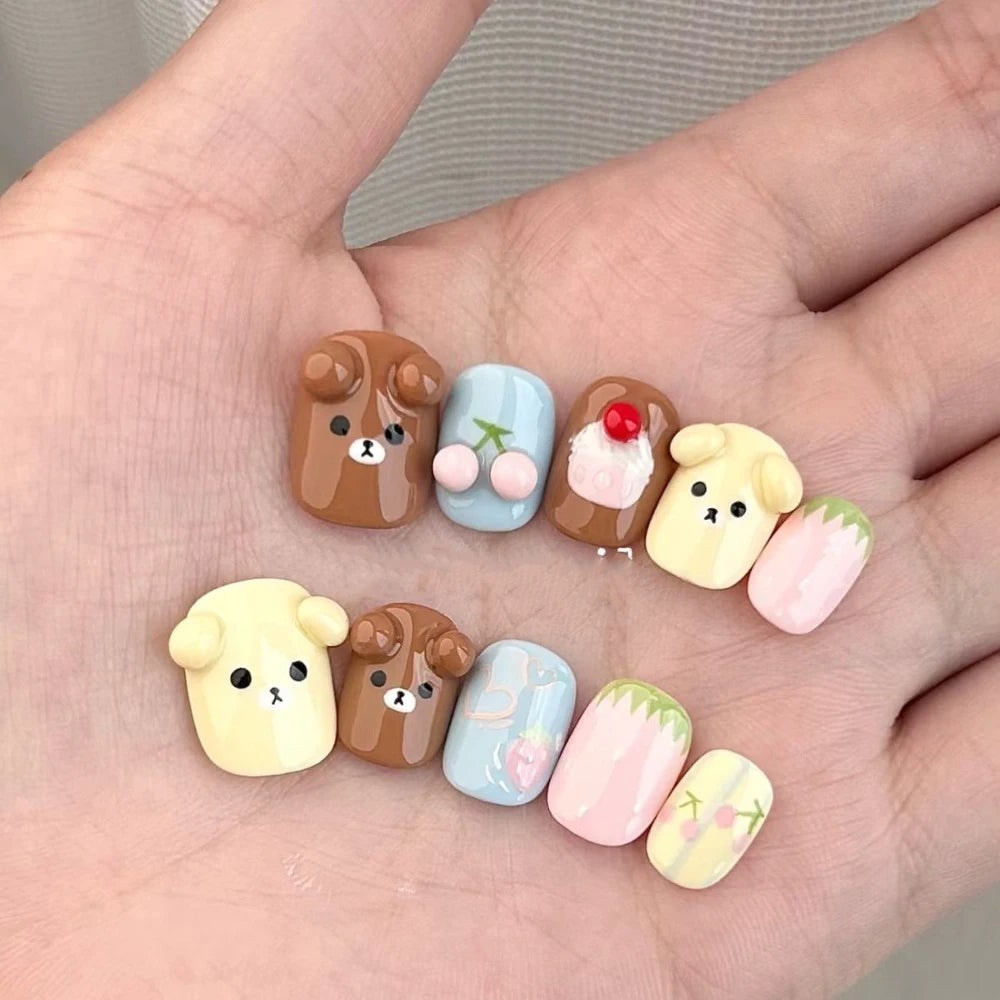 Kawaii Rilakkuma Bear Press-On Nails