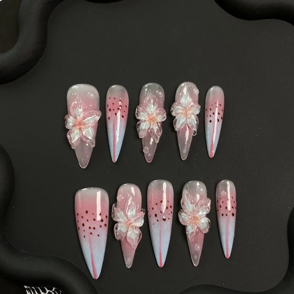 Chain & Spike Gothic Stiletto Press-On Nails