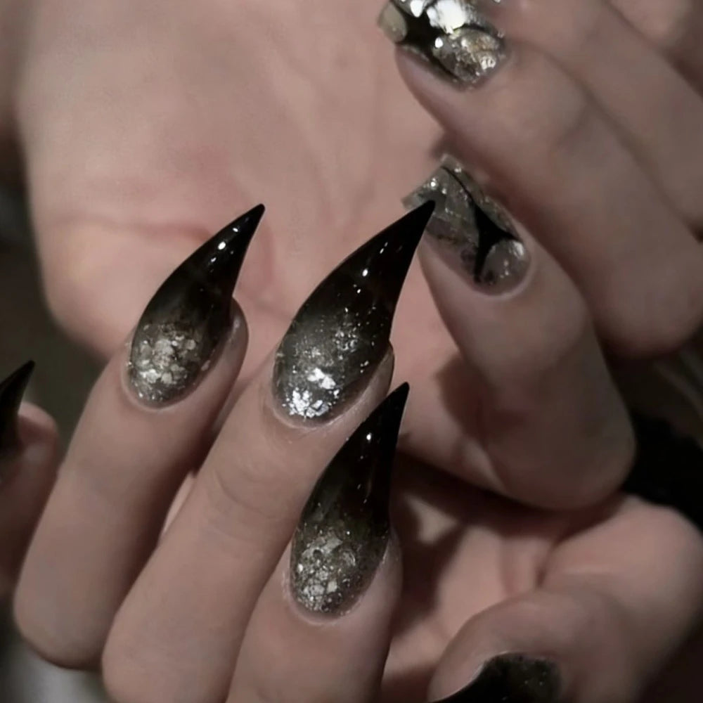 Punk Spike Long Stiletto Press-On Nails