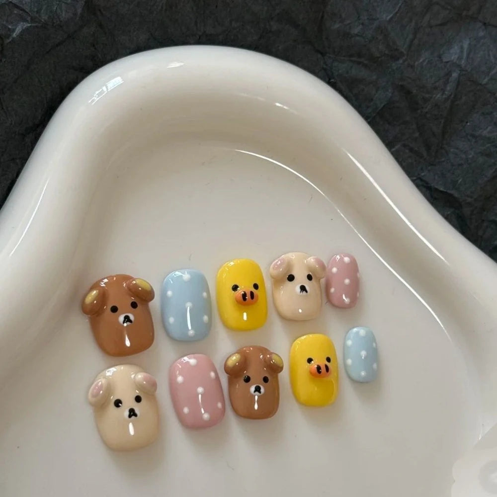 Kawaii Rilakkuma Bear Press-On Nails