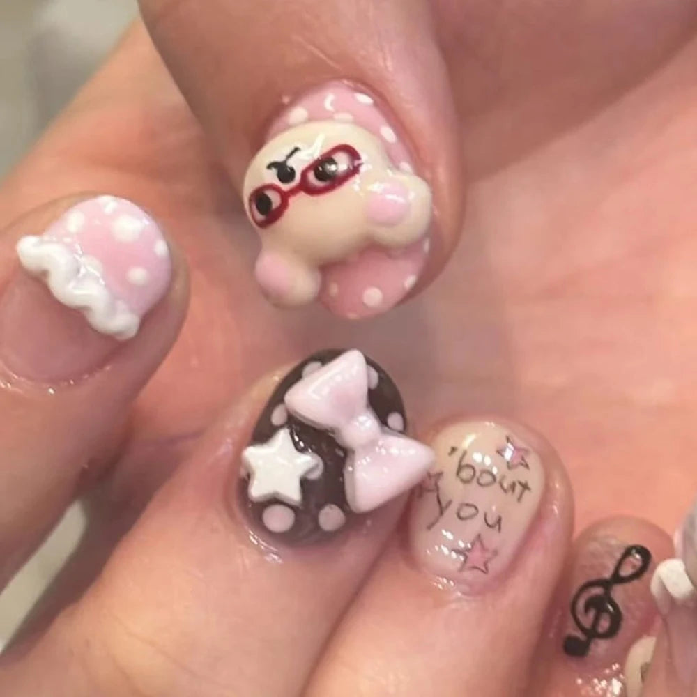 Kawaii Rilakkuma Bear Press-On Nails