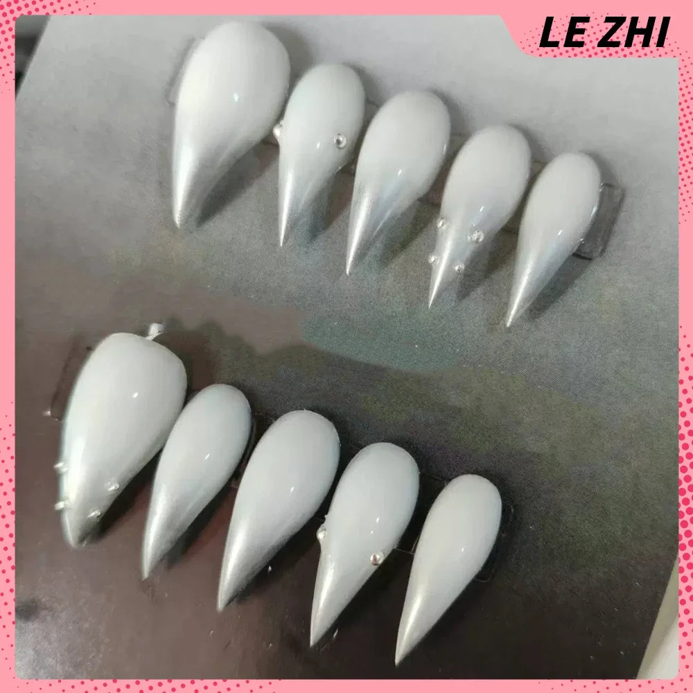 Bridal Rhinestone Stiletto Press-On Nails