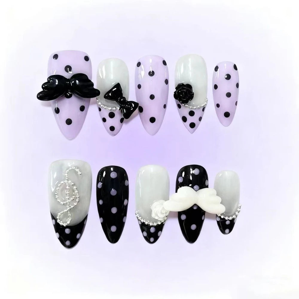 Gothic Cross & Skull Press-On Nails