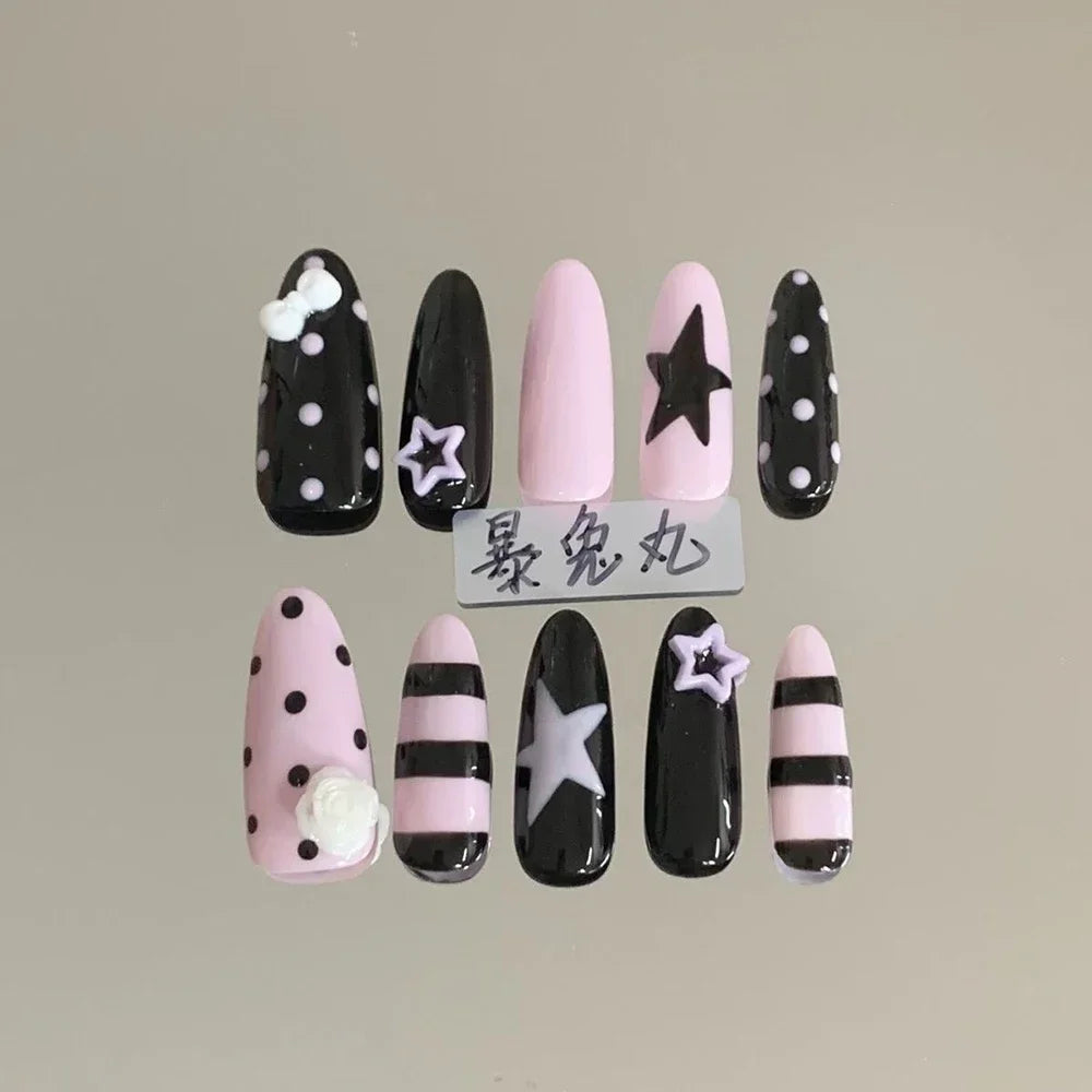 Y2K Music & Star Mixed Press-On Nails