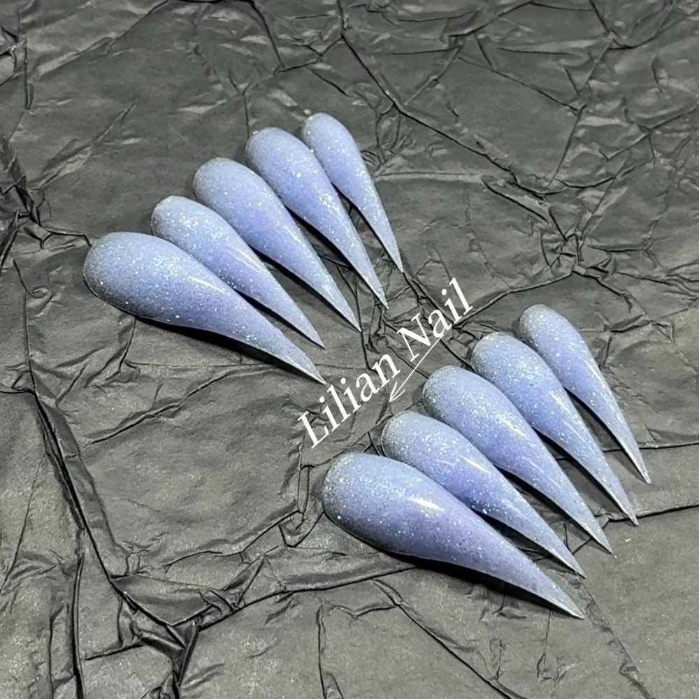 Marble Glitter Stiletto Press-On Nails