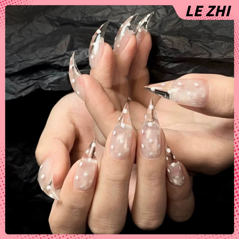 Bridal Rhinestone Stiletto Press-On Nails