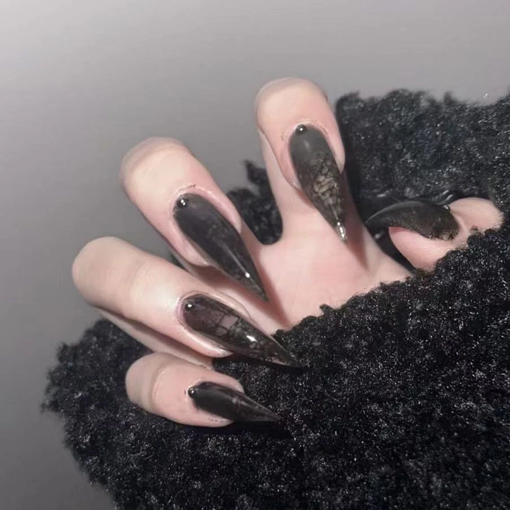 Punk Spike Long Stiletto Press-On Nails