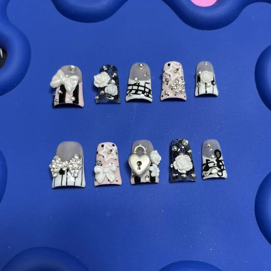 Mixed Y2K Square Press-On Nails — Variety Pack