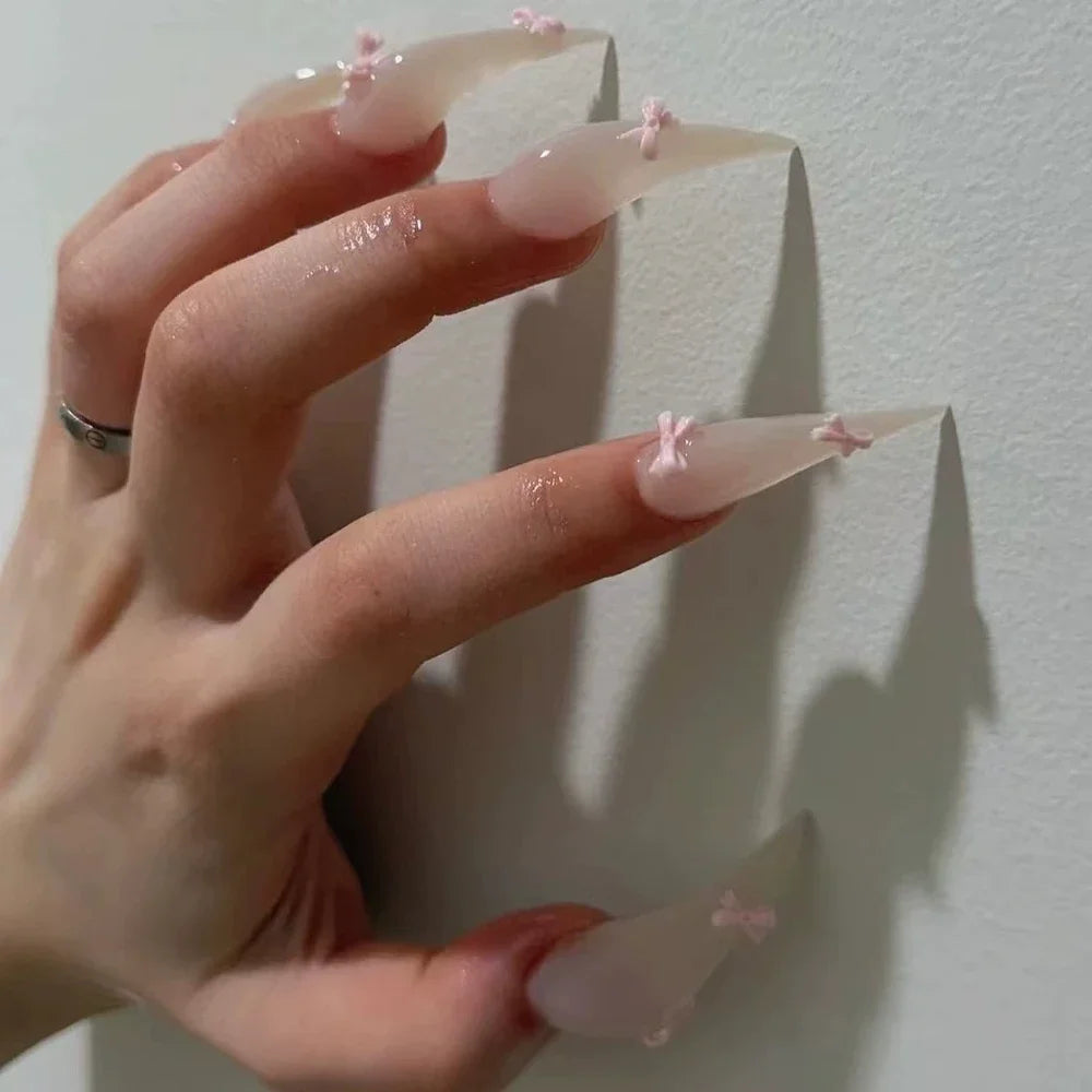 Bridal Rhinestone Stiletto Press-On Nails