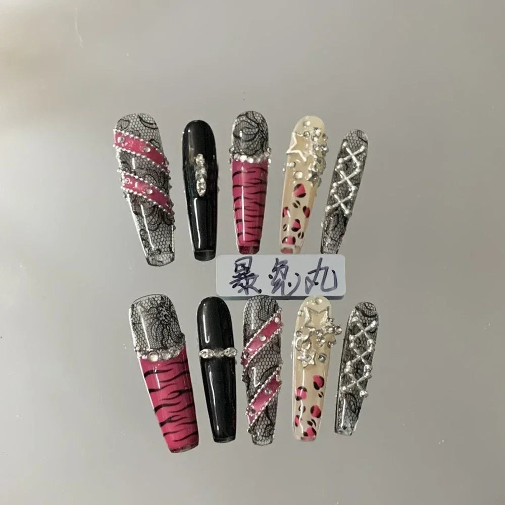 Y2K Music & Star Mixed Press-On Nails