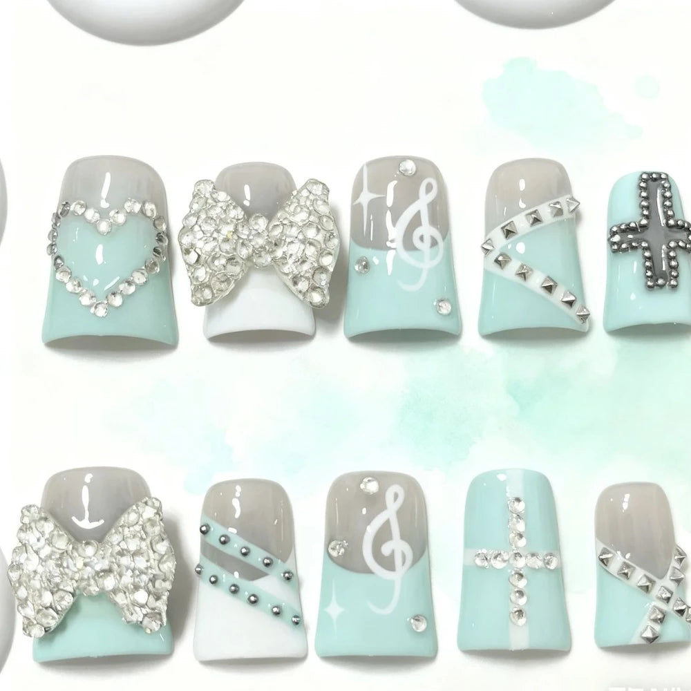 Punk Spike Long Stiletto Press-On Nails