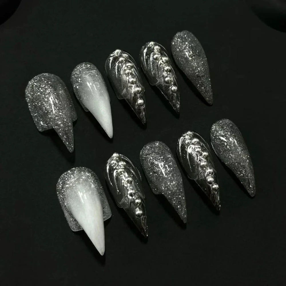 Punk Spike Long Stiletto Press-On Nails