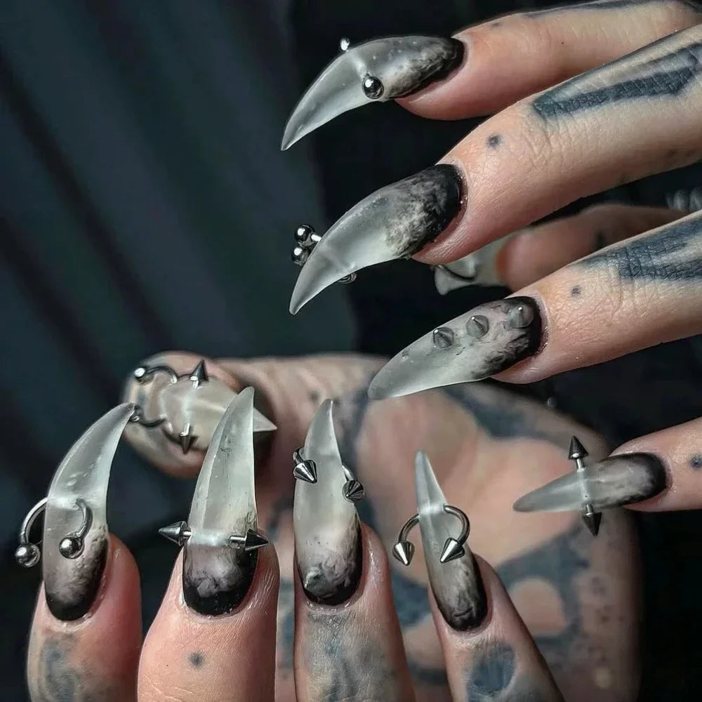 Bridal Rhinestone Stiletto Press-On Nails