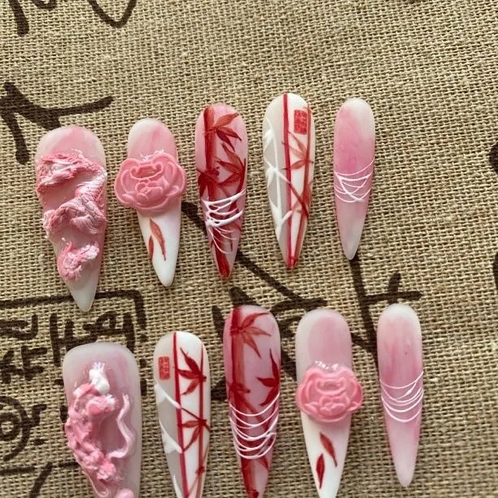 Mixed Y2K Square Press-On Nails — Variety Pack