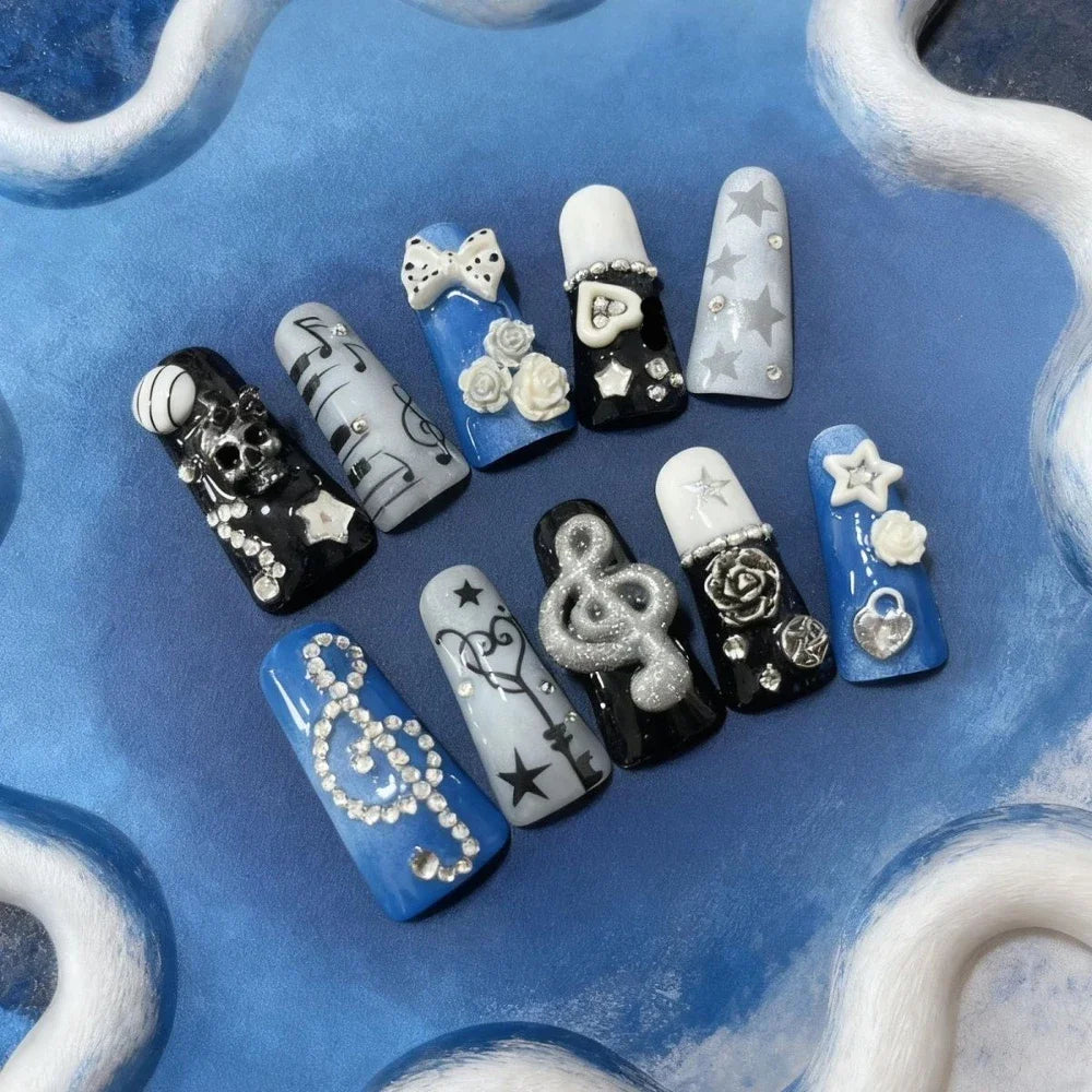 Chain & Spike Gothic Stiletto Press-On Nails