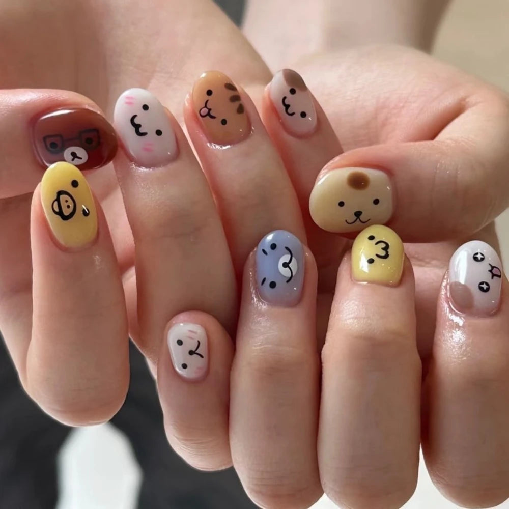 Kawaii Rilakkuma Bear Press-On Nails
