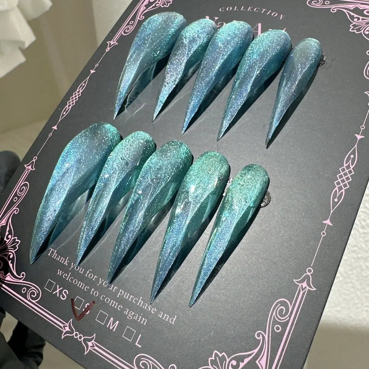 Crystal Long Claw Press-On Nails