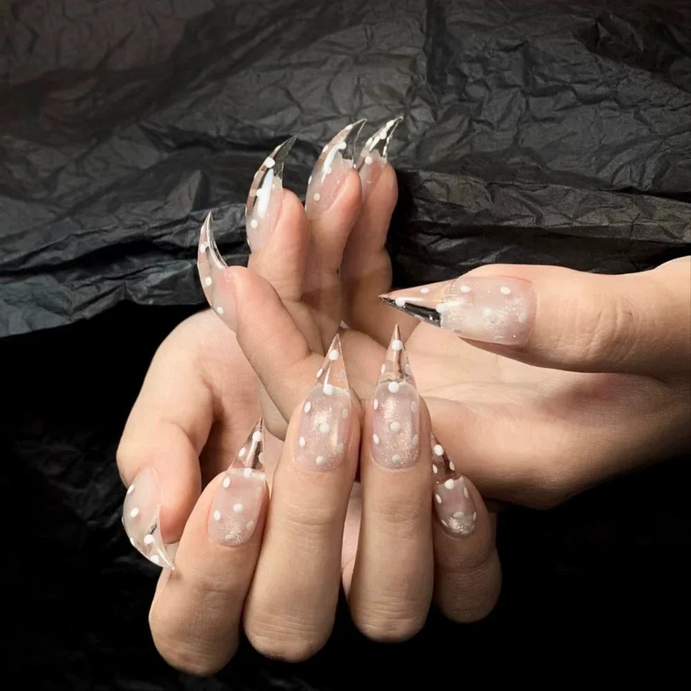 Bridal Rhinestone Stiletto Press-On Nails