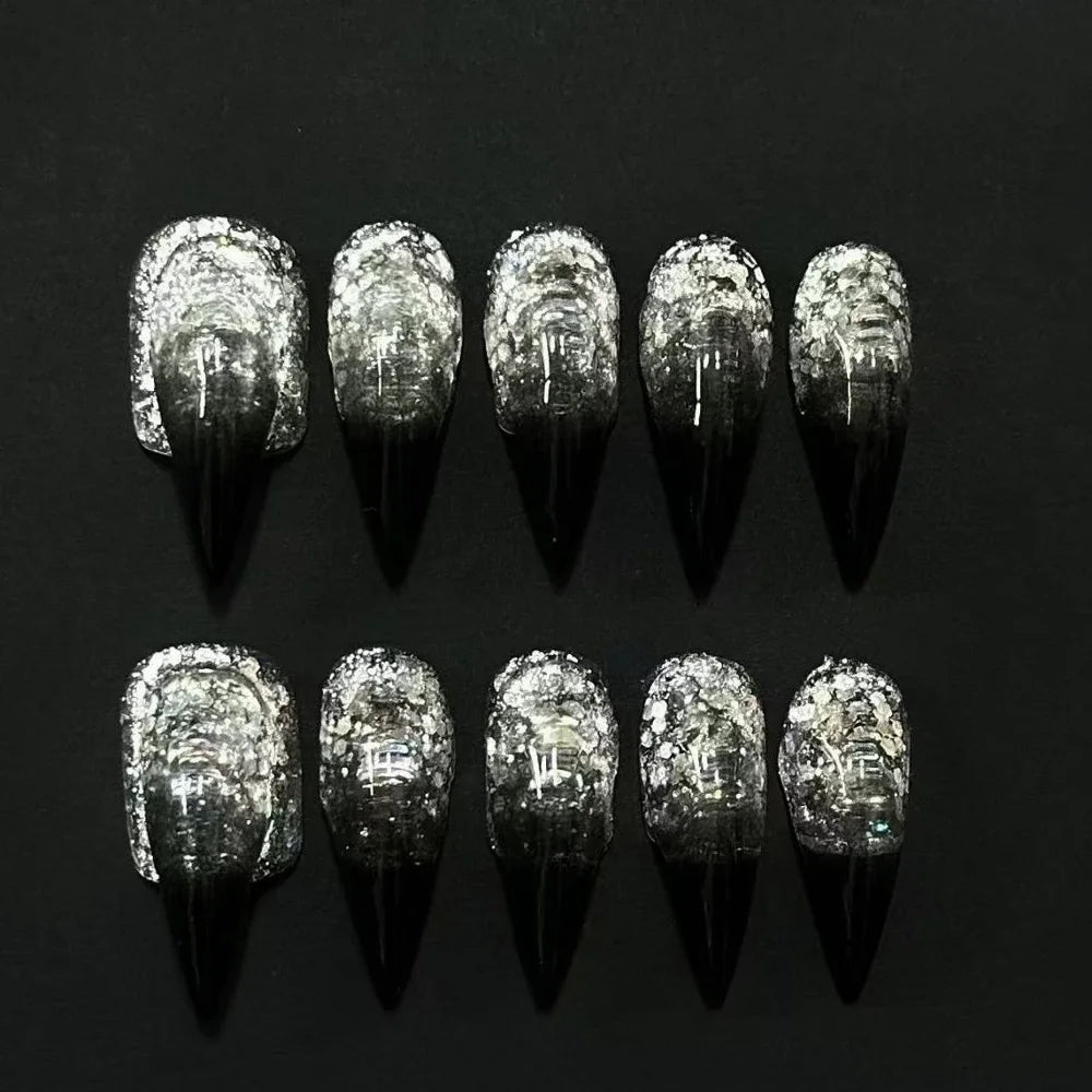 Chain & Spike Gothic Stiletto Press-On Nails