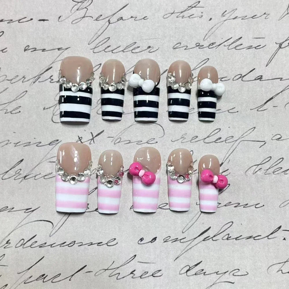 Mixed Y2K Square Press-On Nails — Variety Pack