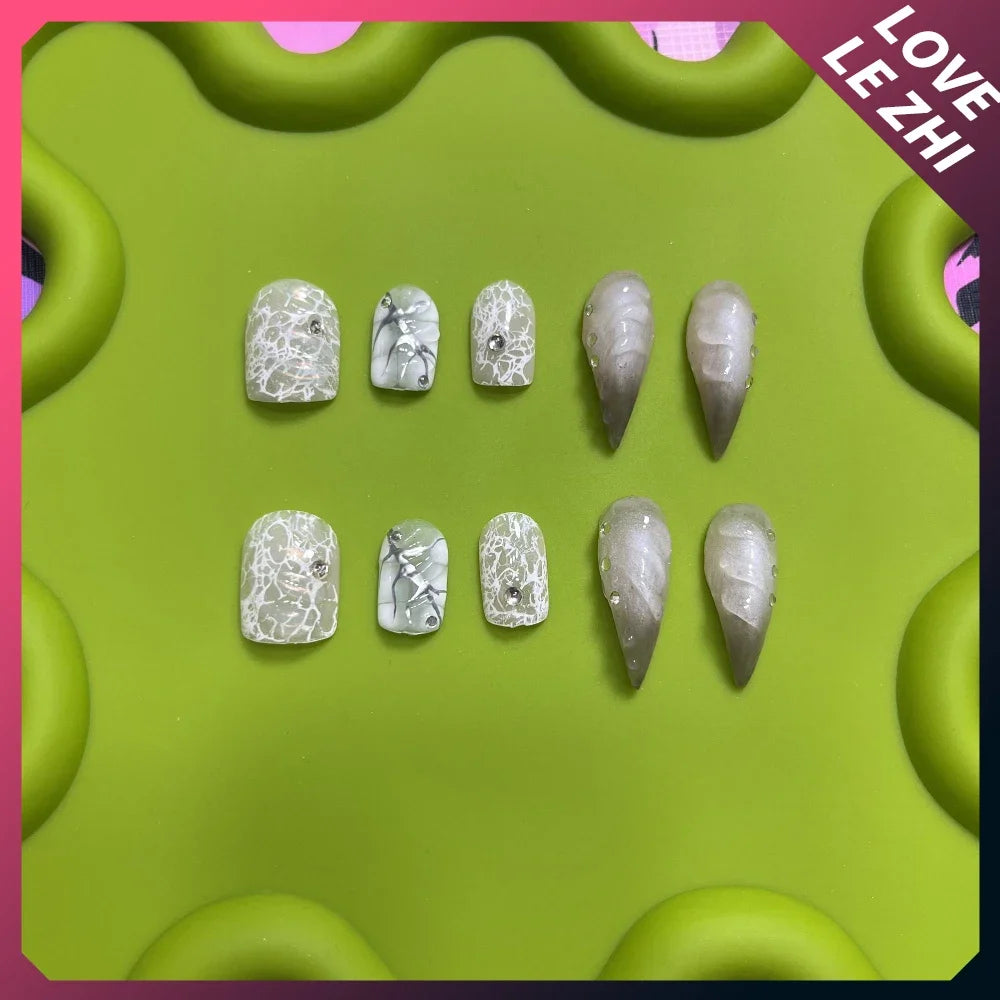 Chain & Spike Gothic Stiletto Press-On Nails