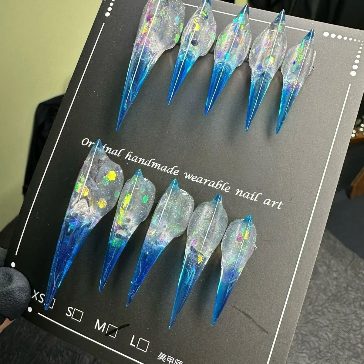 Crystal Long Claw Press-On Nails