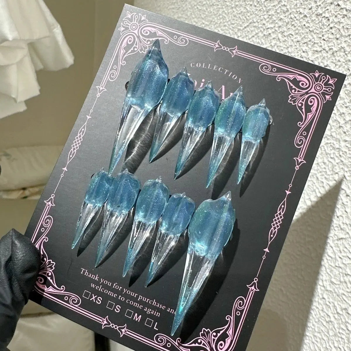 Crystal Long Claw Press-On Nails