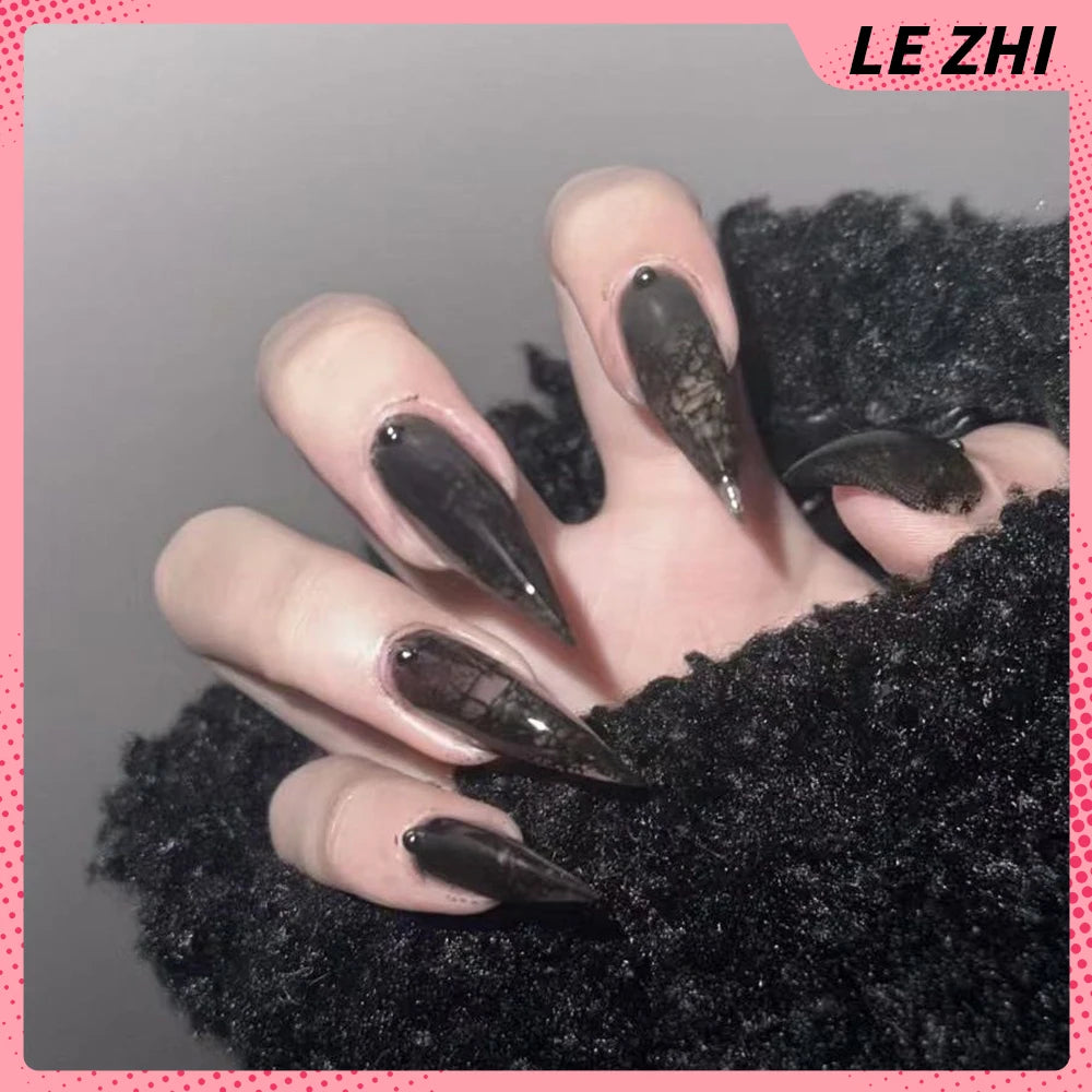Punk Spike Long Stiletto Press-On Nails