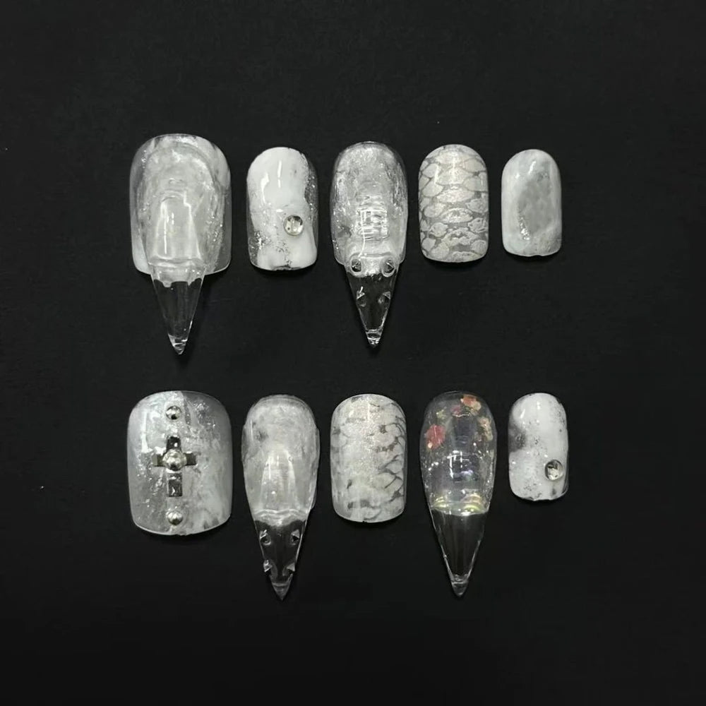 Punk Spike Long Stiletto Press-On Nails