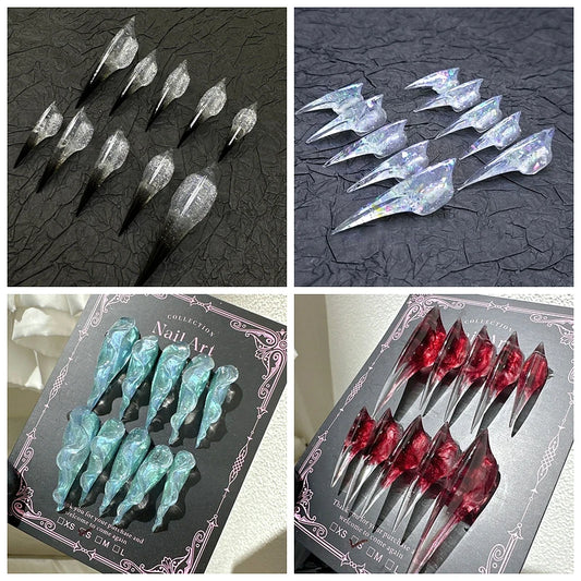 Crystal Long Claw Press-On Nails